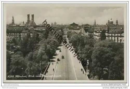 München - Blick vom Maximilianeum - Foto-AK 30er Jahre