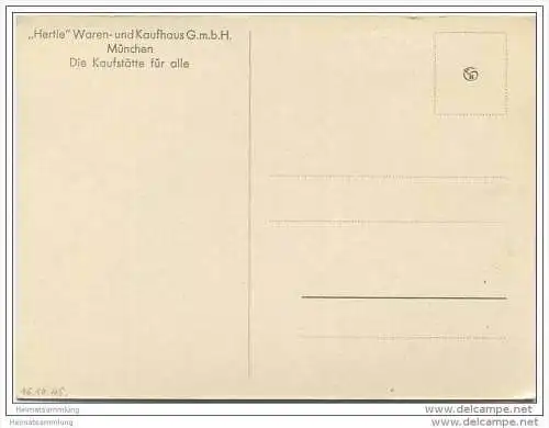 München - Hertie Waren- und Kaufhaus - AK-Grossformat 40er Jahre