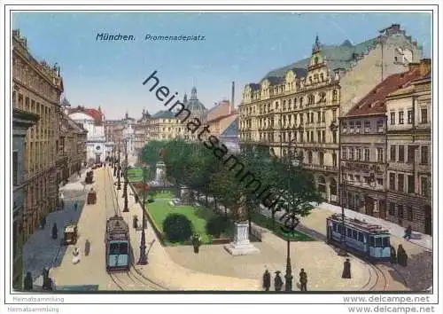 München - Promenadeplatz 1922 - Strassenbahn