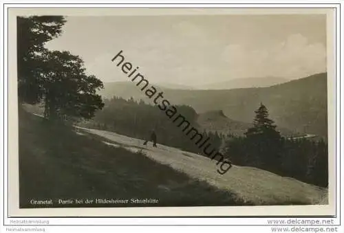 Granetal - Partie bei der Hildesheimer Schutzhütte - Foto-AK 1936