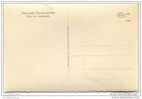 Ostseebad Georgenswalde - Blick zur Augenweide - Foto-AK 40er Jahre