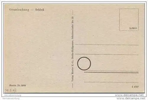 Oranienburg - Schloss 1947