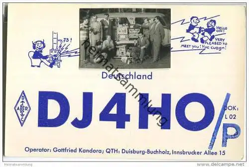 QSL - QTH - Funkkarte - DJ4HO/P - Duisburg-Buchholz - 1968