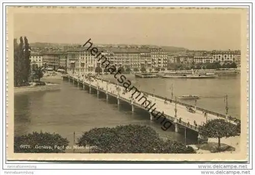 Genève-Genf - Pont du Mont Blanc 1912