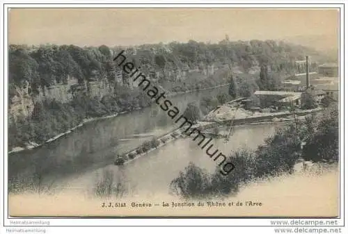 Genève-Genf - La Jonction du Rhone et de l' Arve 1905