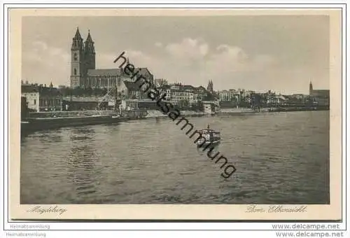 Magdeburg - Dom Elbansicht 20er Jahre