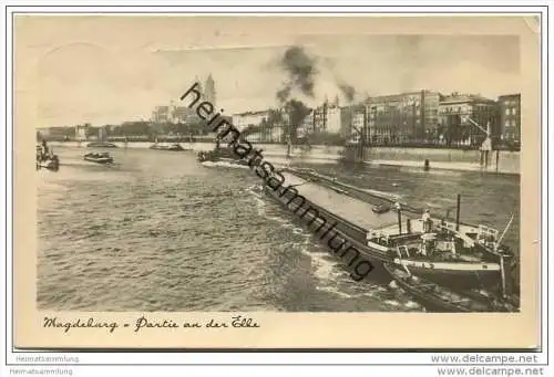 Magdeburg - Partie an der Elbe - Foto-AK