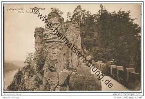 Bastei - Basteibrücke - Sächsische Schweiz - AK ca. 1910