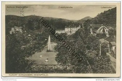 Bergzabern - Kurhaus - Friedrichsruhe - Luisenhöhe - Verlag Kaerner &amp; Janke Bergzabern gel. 1931