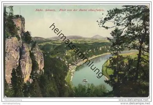 Bastei - Elbe - Sächsische Schweiz - AK ca. 1910