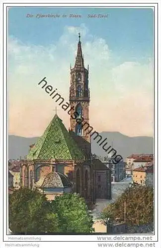 Pfarrkirche in Bozen - AK ca. 1910