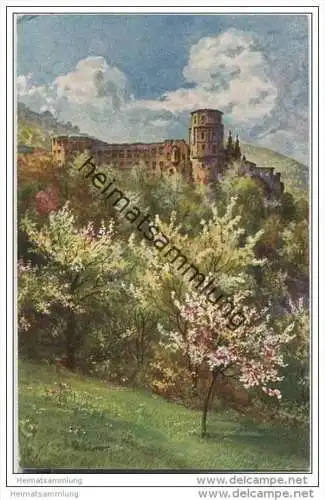 Heidelberg - Schloss - signiert F. Huth