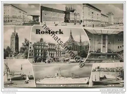 Rostock - Foto-AK Grossformat 1961