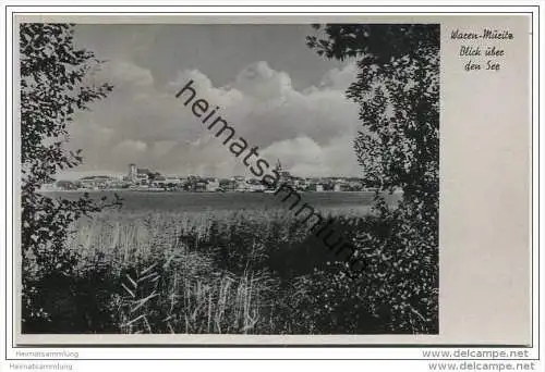 Waren - Müritz - Blick über den See - Foto-AK