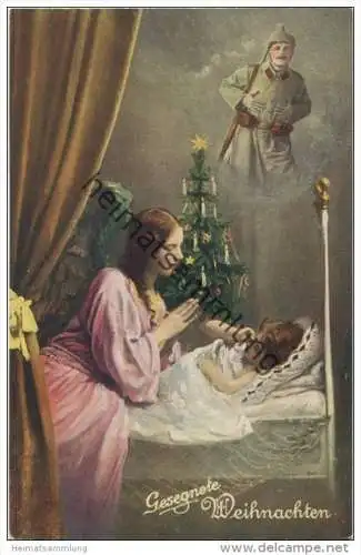 Weihnachten - Soldat Pickelhaube - Rückseite beschrieben - Verlag L.A. Schwerdtfeger Berlin