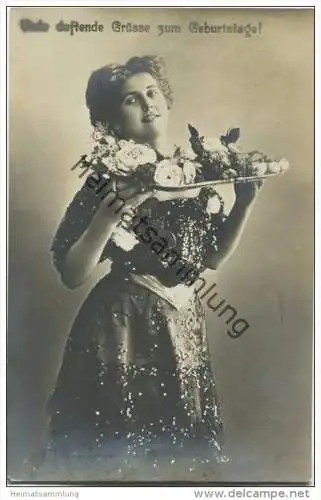 Viele duftende Grüsse zum Geburtstag gel. 1911