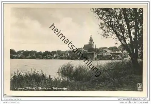 Waren - Müritz - Partie am Tiefwarensee - Foto-AK 40er Jahre