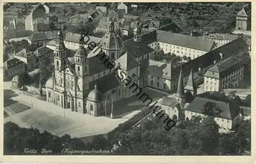 Fulda - Dom Flugzeugaufnahme - Verlag A. Weber & Co. Stuttgart - gel.