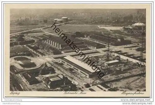 Leipzig - Technische Messe - Im Bau - Fliegeraufnahme 20er Jahre