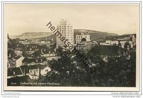 Jena - Zeißwerke mit neuem Hochhaus - Foto-AK 30er Jahre