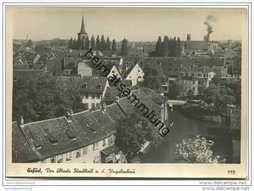 Erfurt - Der älteste Stadtteil aus der Vogelschau - Foto-AK Grossformat 30er Jahre