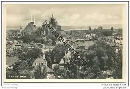 Erfurt - Blick auf Erfurt - Foto-AK 30er Jahre