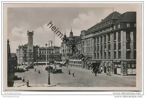 Erfurt - Bahnhofsplatz - Foto-AK 30er Jahre
