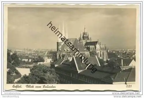 Erfurt - Blick vom Lauentor - Foto-AK 30er Jahre
