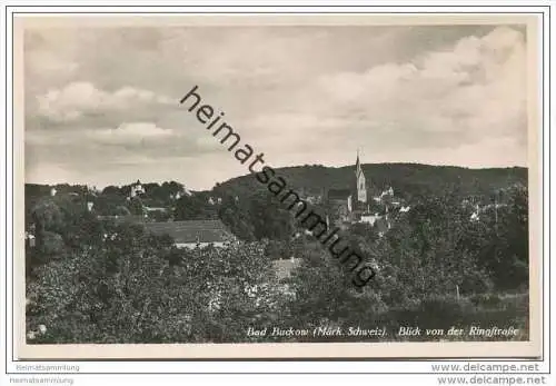 Bad Buckow - Blick von der Ringstrasse - Foto-AK 30er Jahre