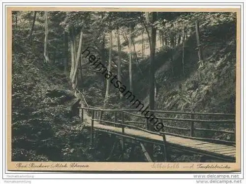 Bad Buckow - Silberkehle und Teufelsbrücke - AK Grossformat 30er Jahre