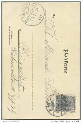 Junge Frauen im Garten - Tauben gel. 1901