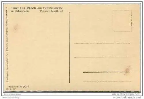 Kurhaus Ferch am Schwielowsee 30er Jahre