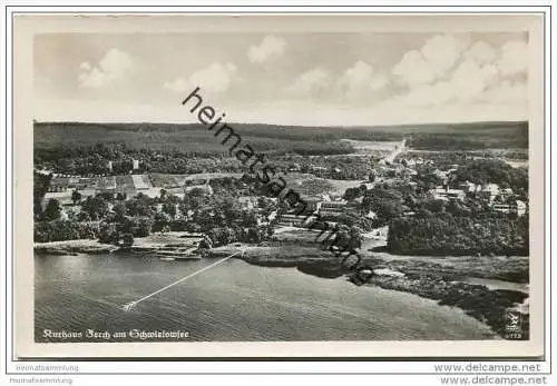 Kurhaus Ferch am Schwielowsee - Fliegeraufnahme - Foto-AK 30er Jahre