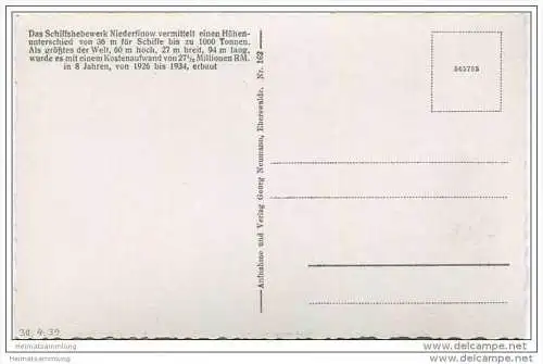 Niederfinow - Schiffshebewerk 30er Jahre