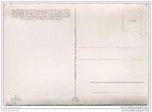 Niederfinow - Schiffshebewerk - AK Grossformat 30er Jahre