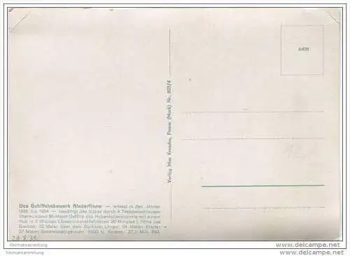 Niederfinow - Schiffshebewerk des Hohenzollernkanals - AK Grossformat 30er Jahre