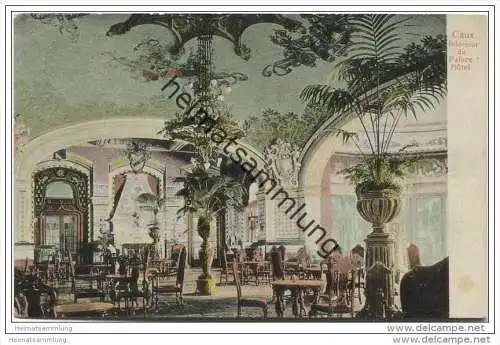 Caux - Interieur du Palace Hotel ca. 1920
