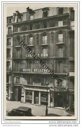Paris - Hotel Restaurant Chariot d'Or et Bellevue - 39, rue Turbigo - Foto-AK