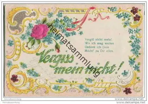 Blumen - Vergissmeinnicht - Prägedruck