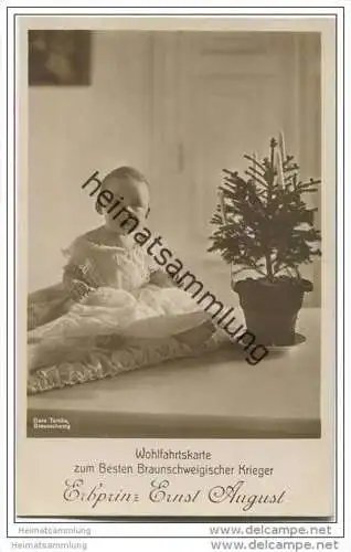 Wohlfahrtskarte zum Besten Braunschweigischer Krieger - Erbprinz Ernst August