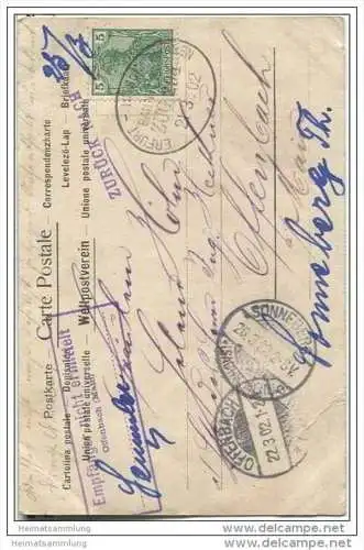 Sister Dentler - Bahnpost - Stempel Empfänger nicht ermittelt