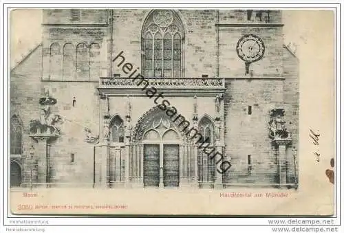 Basel - Hauptportal am Münster