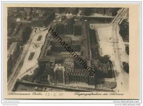 Berlin - Schloss - Flugzeugaufnahme - AK Grossformat