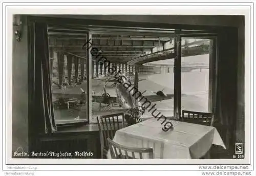 Berlin - Zentral-Flughafen - Rollfeld - Foto-AK