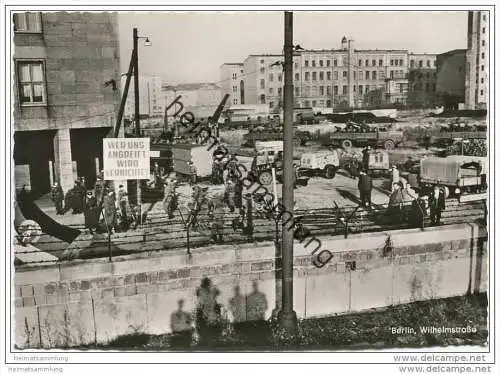 Berlin - Mauer an der Wilhelmstrasse - Foto-AK Grossformat