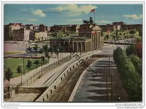 Berlin - Brandenburger Tor - Mauer - AK Grossformat