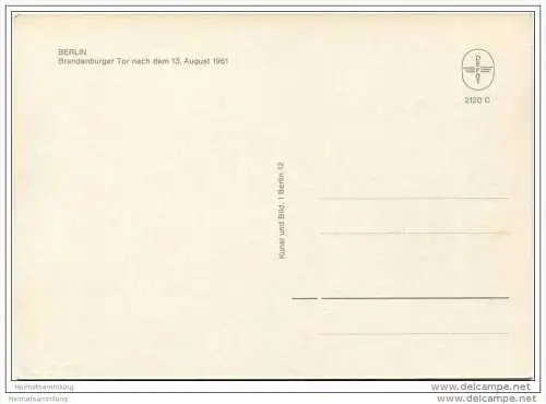 Berlin - Brandenburger Tor - Mauer - AK Grossformat