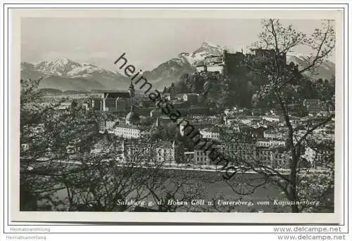 Salzburg gegen den hohen Göll - Foto-AK 1938