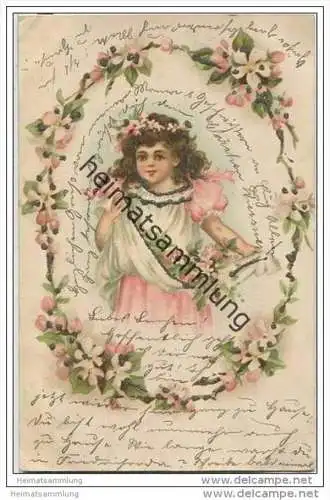 Mädchen mit Blumenkranz im Haar - Glimmer