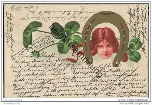 Mädchen - Hufeisen - Klee